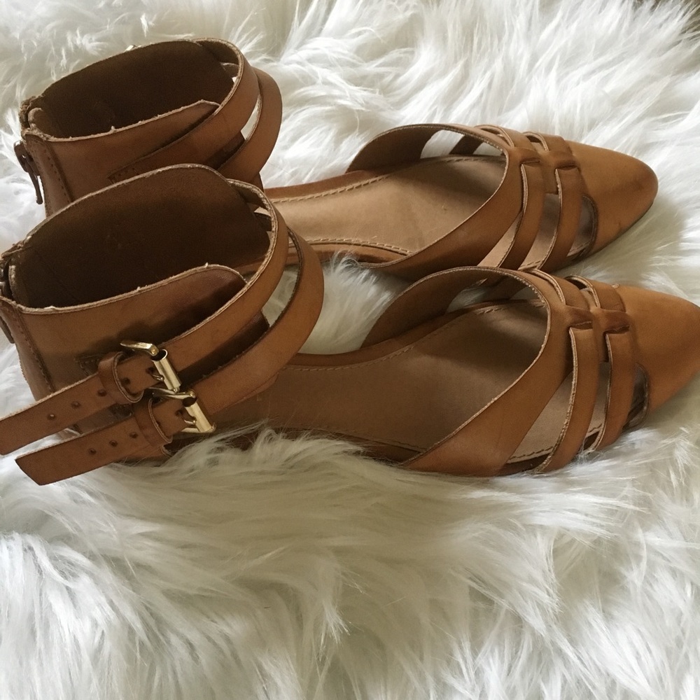 Brown flat sandals